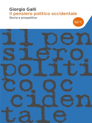 cover image of Il pensiero politico occidentale